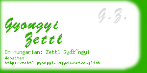 gyongyi zettl business card